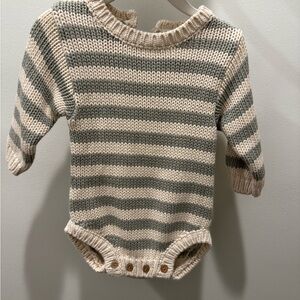 Quincy Mae Striped Knit Baby Romper